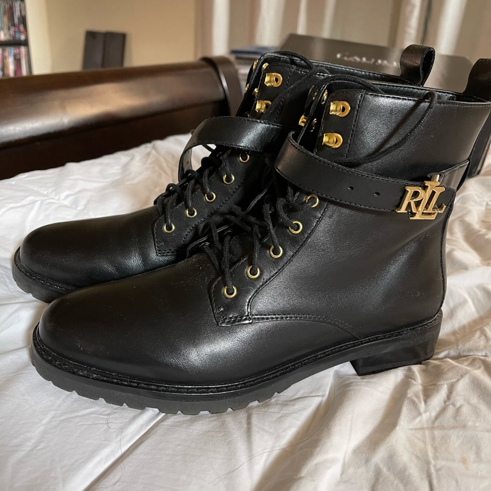Ralph Lauren Eldridged Burnished Leather Boot